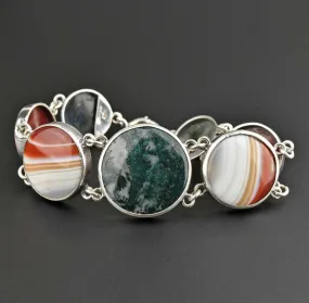 Vintage Scottish Banded Agate Bracelet