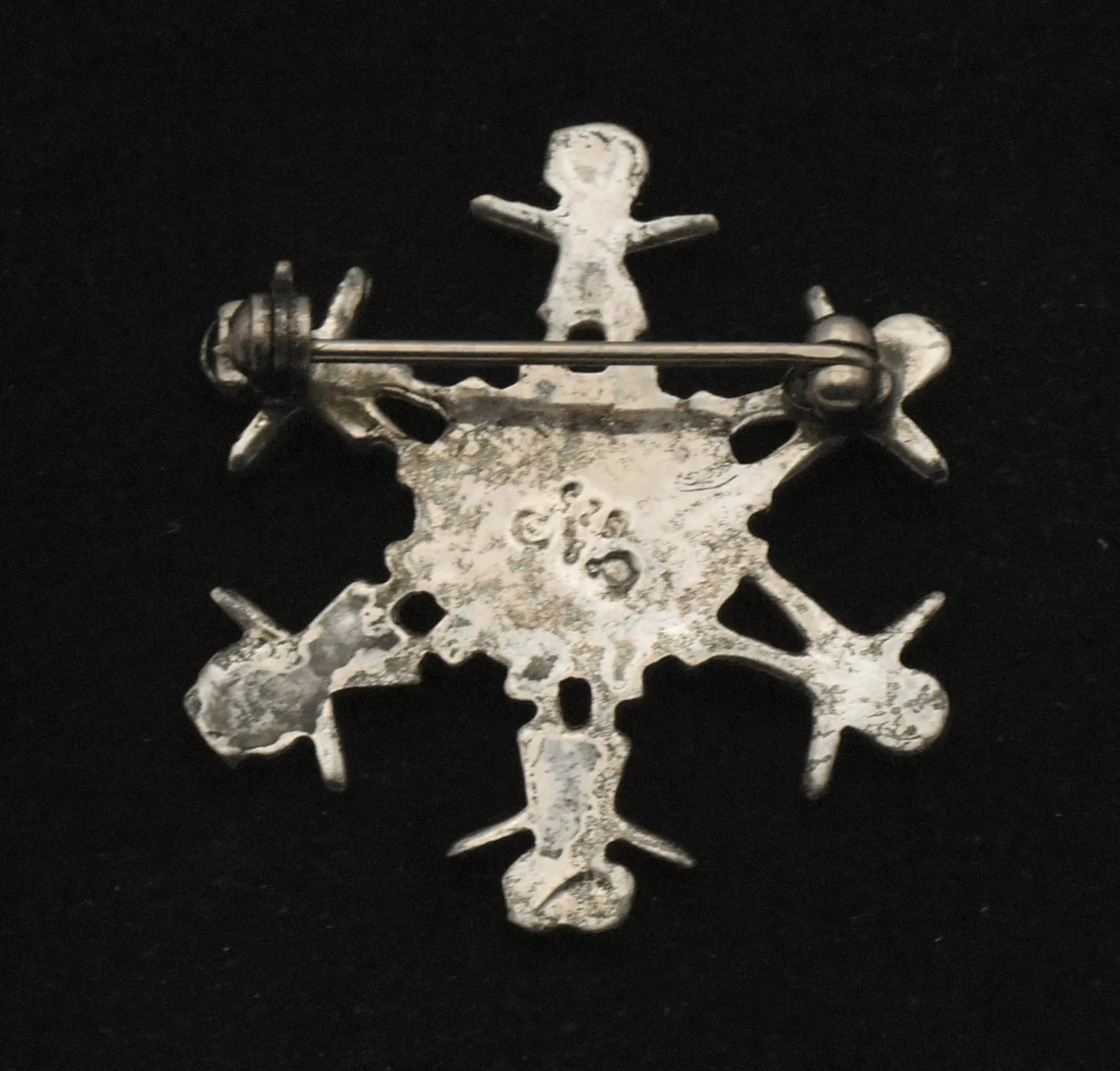 Vintage Sterling Silver Children of the World Brooch