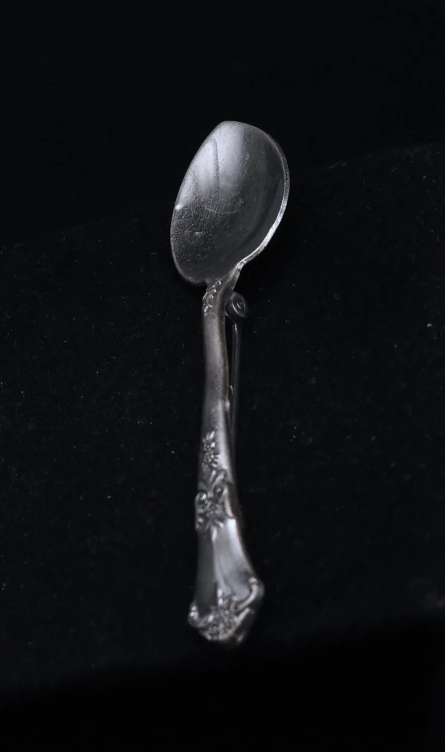 Vintage Sterling Silver Spoon Brooch