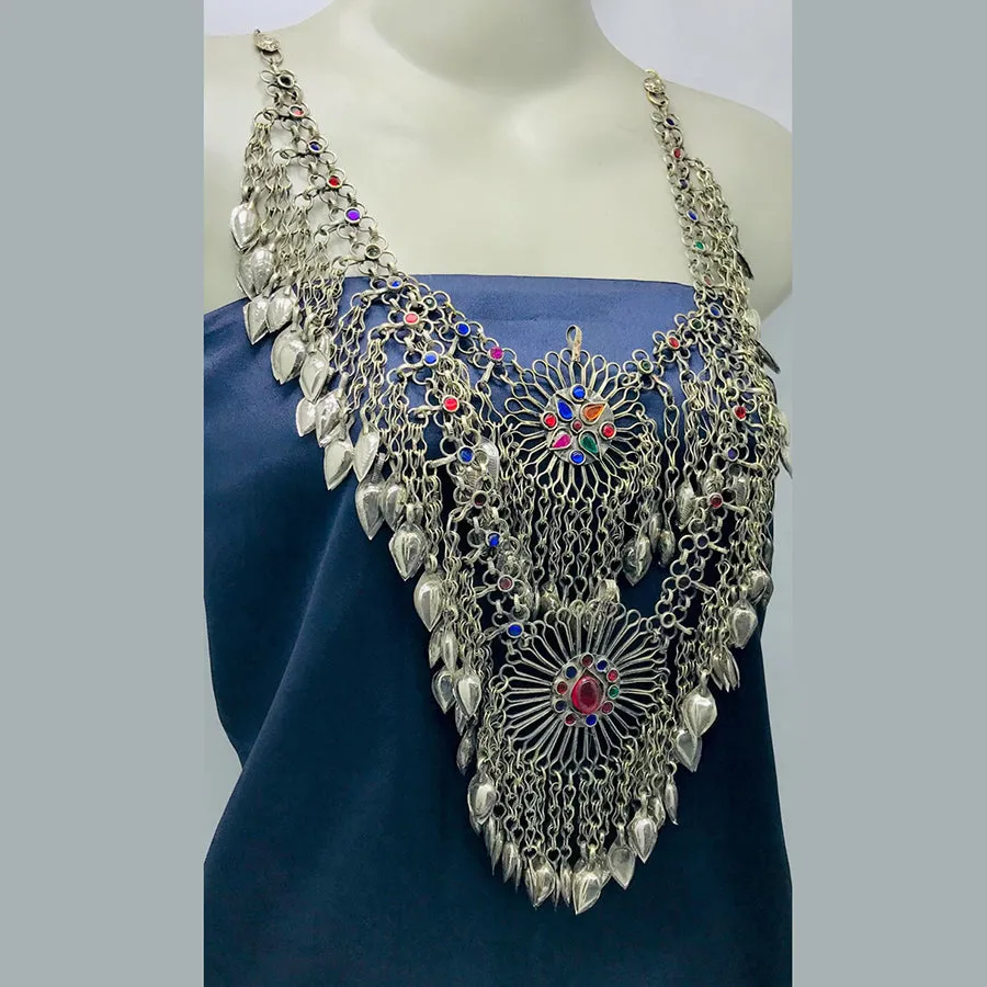 Vintage Tribal Oversized Bib Necklace