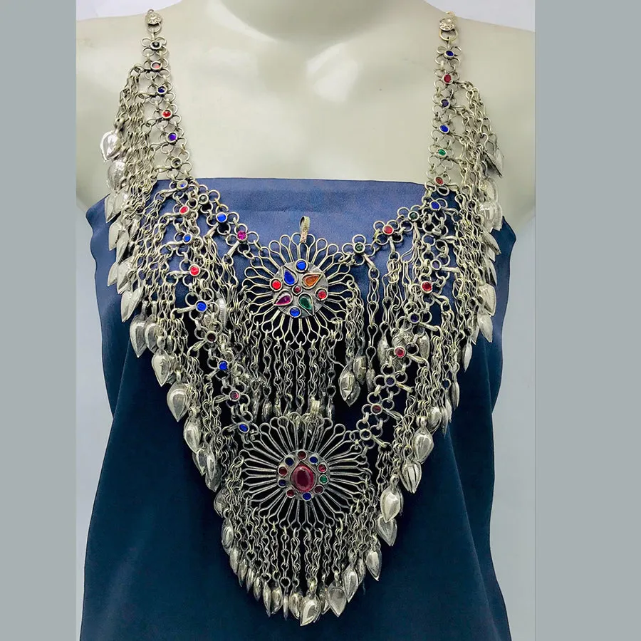 Vintage Tribal Oversized Bib Necklace