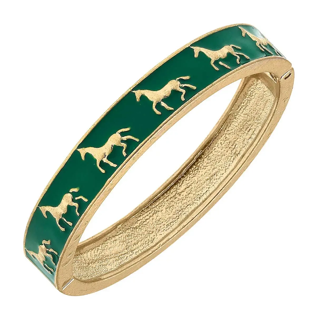 Virginia Enamel Equestrian Hinge Bangle