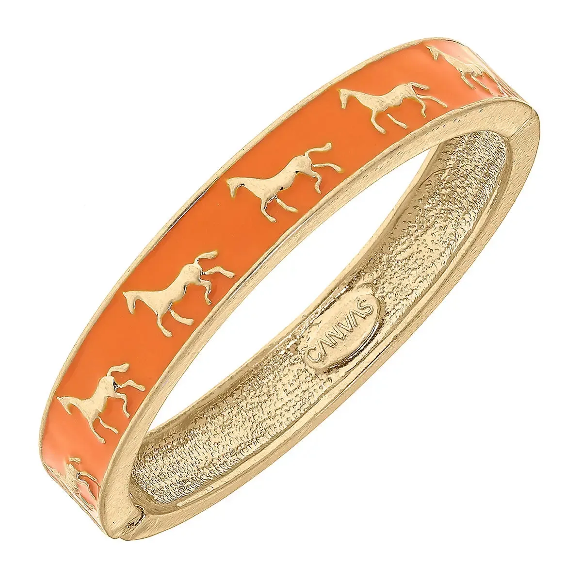 Virginia Enamel Equestrian Hinge Bangle