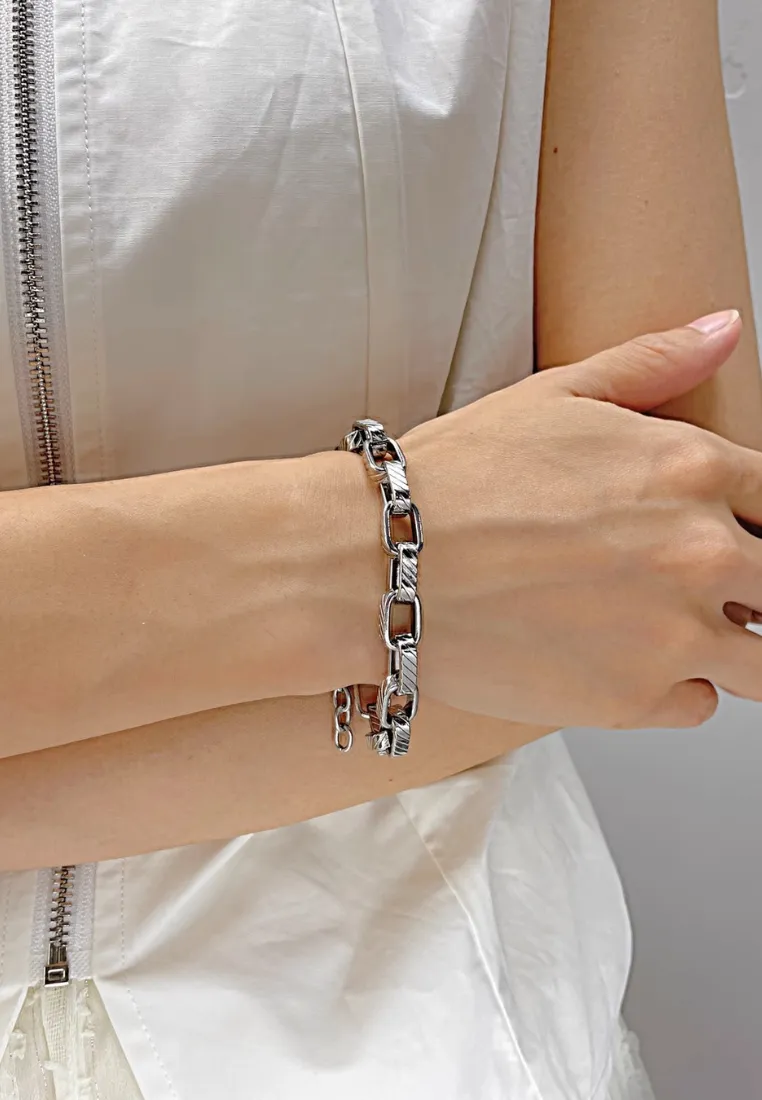 Wada Bold Square Link Chain Bracelet