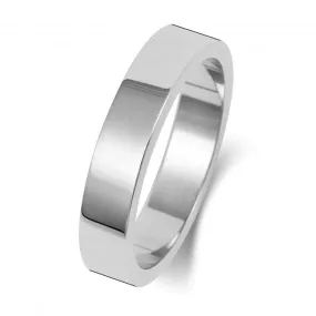 Wedding Band Platinum Flat Flat 4mm-1.75 Wedding  Ring WP174H