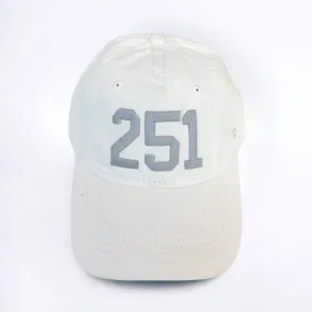 White and Grey 251 Baseball Cap