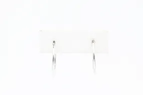 White Gold Thin Classic Hoop Earrings