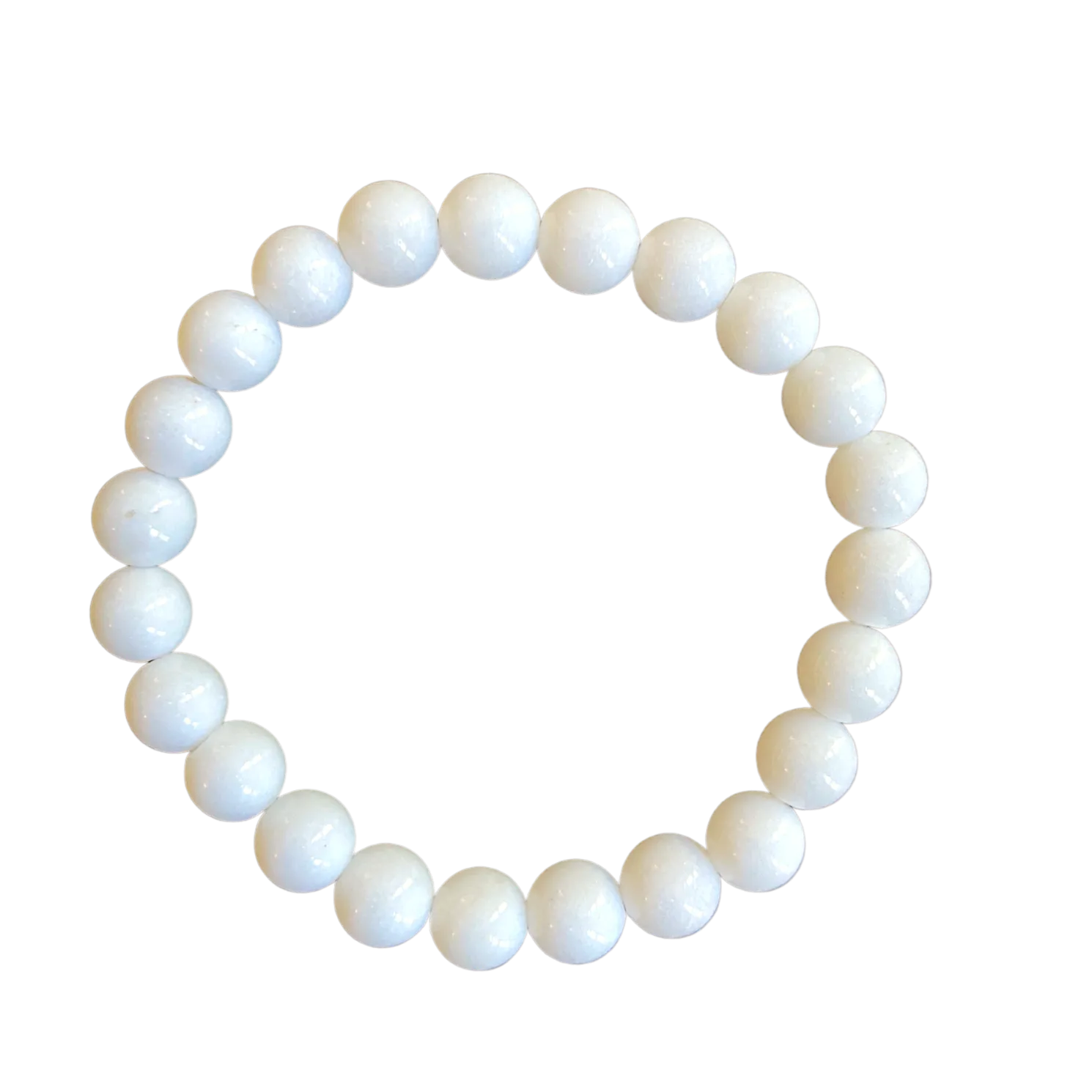 White Jade 8mm Bracelet