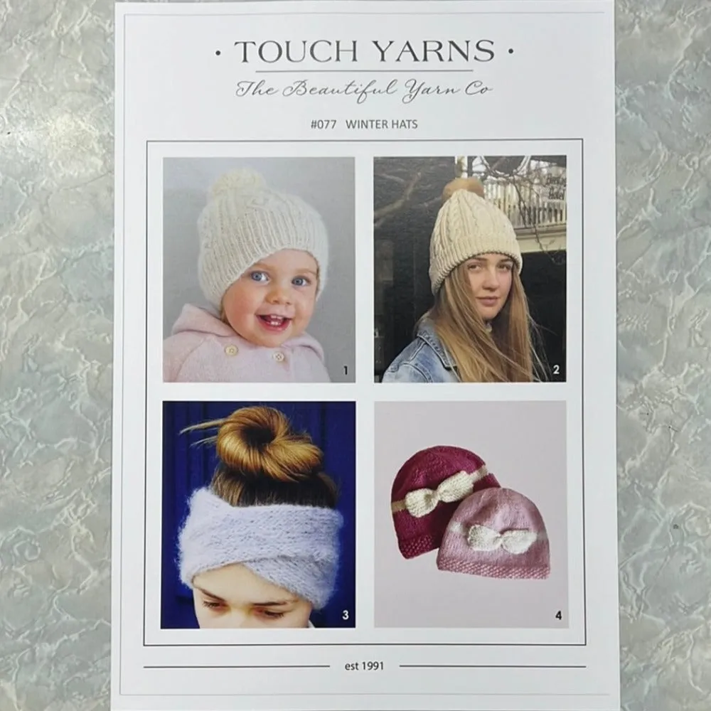 Winter Hats Knitting Pattern  (#077)