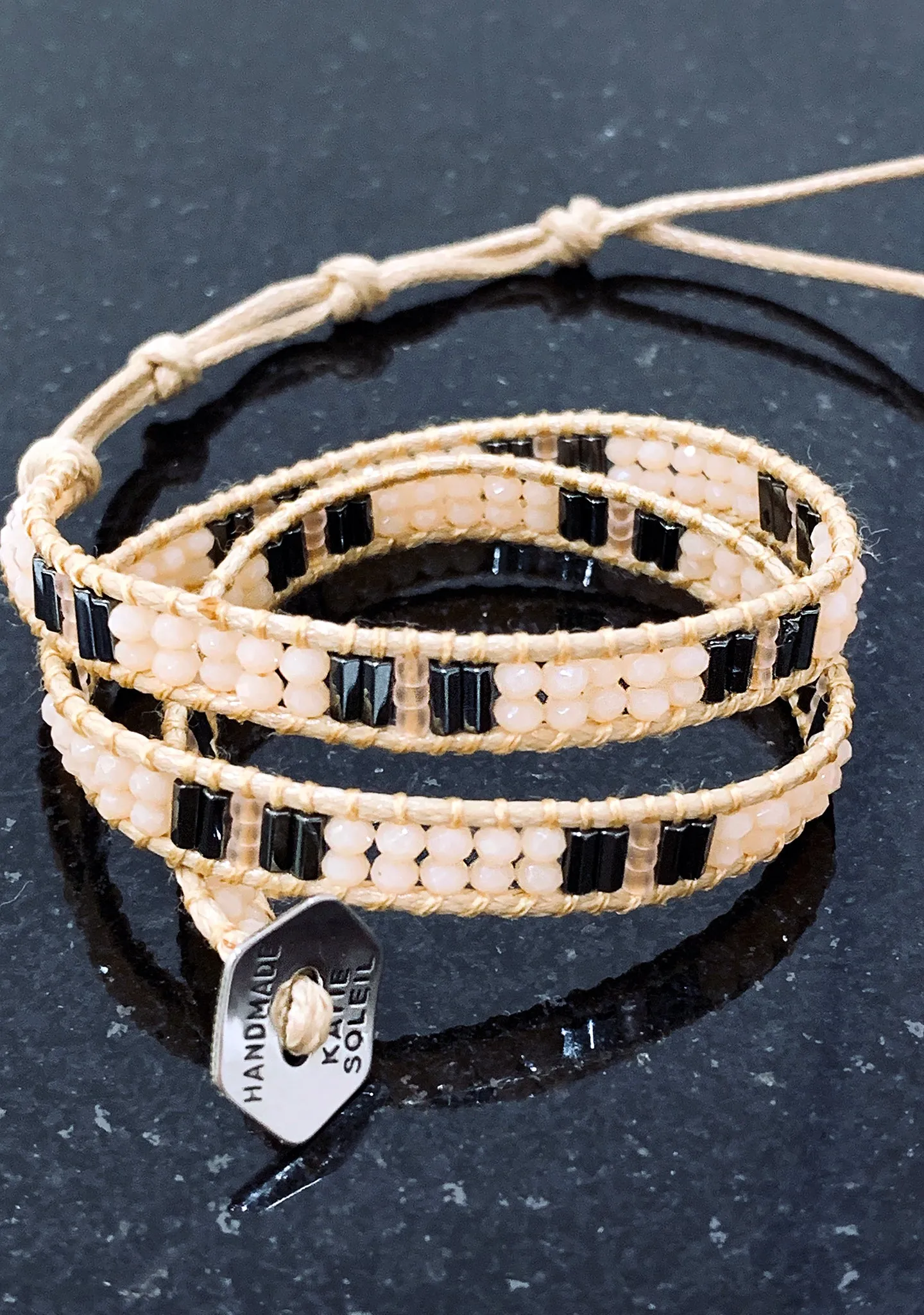 X Katie Soleil Harmony Double Wrap Beaded Bracelet